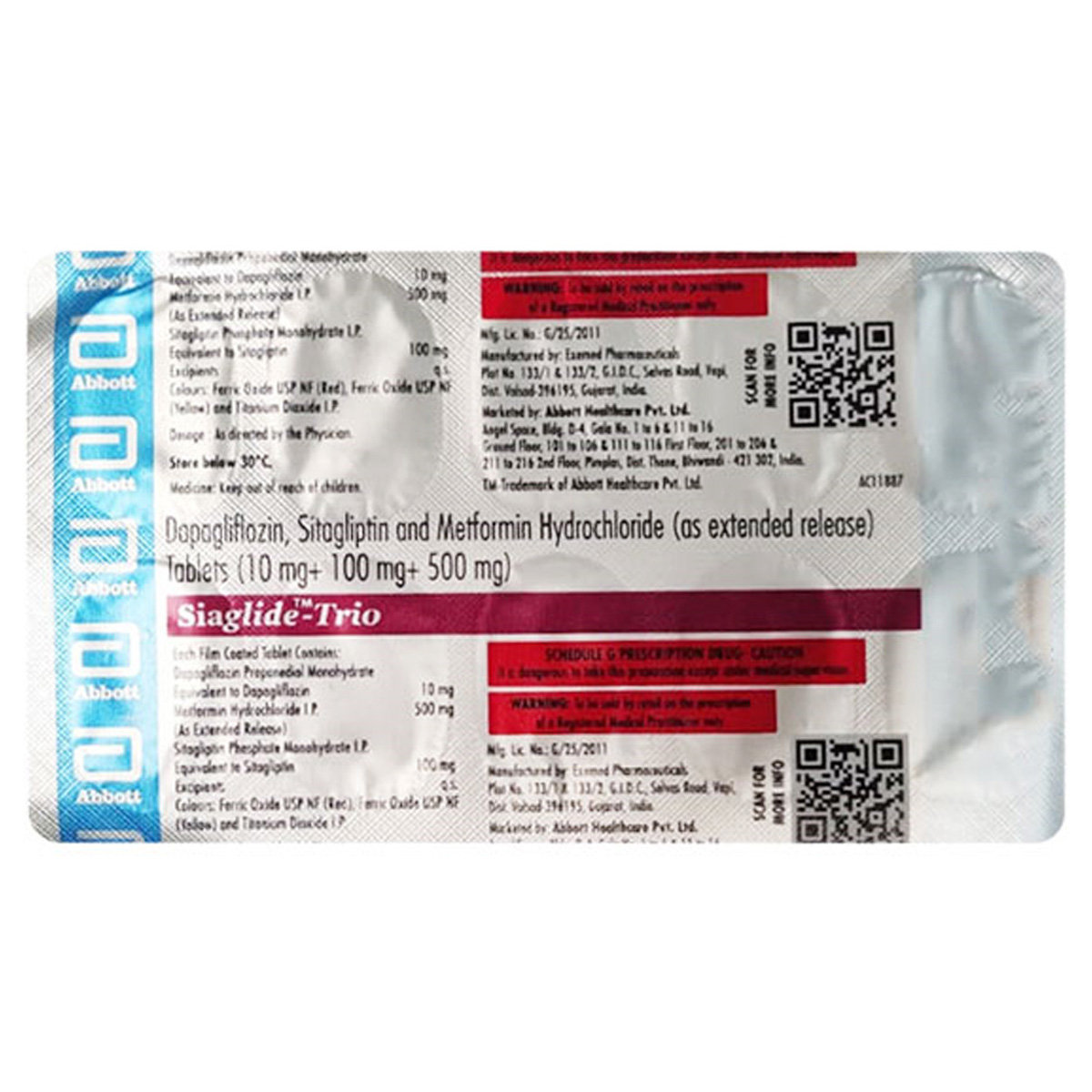 Siaglide-Trio 10/100/500 Tablet 10's, Pack of 10 TabletS Siaglide-Trio 10/100/500 Tablet 10's, Pack of 10 TabletS