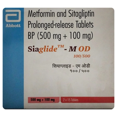 Siaglide-M OD 100/500 Tablet 15's, Pack of 15 TabletS