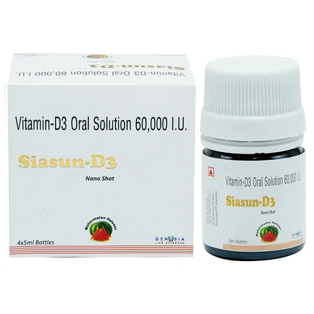 Siasun-D3 Nano Shot Watermelon Flavour Oral Solution 4 x 5 ml