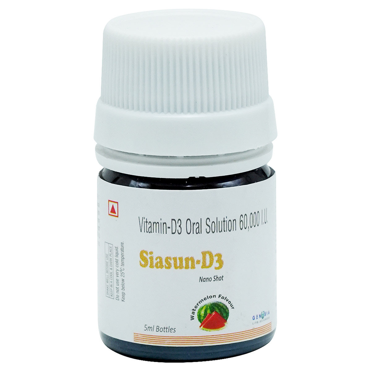 Siasun-D3 Nano Shot Watermelon Flavour Oral Solution 4 x 5 ml, Pack of 1 Siasun-D3 Nano Shot Watermelon Flavour Oral Solution 4 x 5 ml, Pack of 1