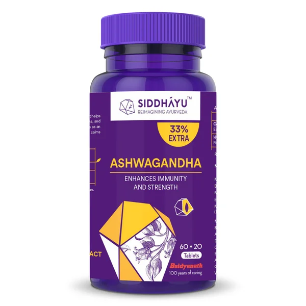 Siddhayu Ashwagandha, 80 Tablets, Pack of 1