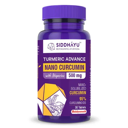 Siddhayu Turmeric Advance Nano Curcumin 500 mg, 30 Tablets