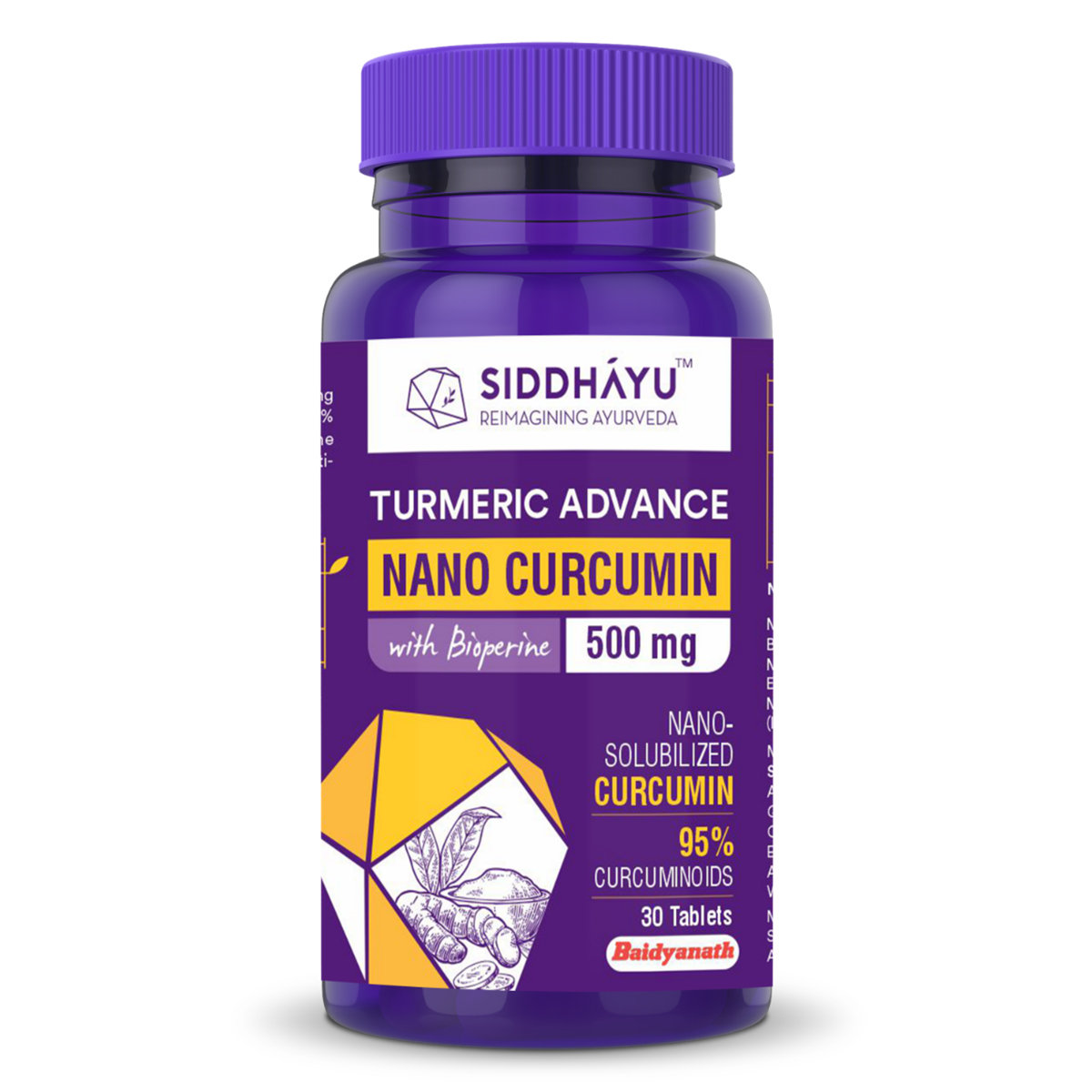 Siddhayu Turmeric Advance Nano Curcumin 500 mg, 30 Tablets, Pack of 1 Siddhayu Turmeric Advance Nano Curcumin 500 mg, 30 Tablets, Pack of 1