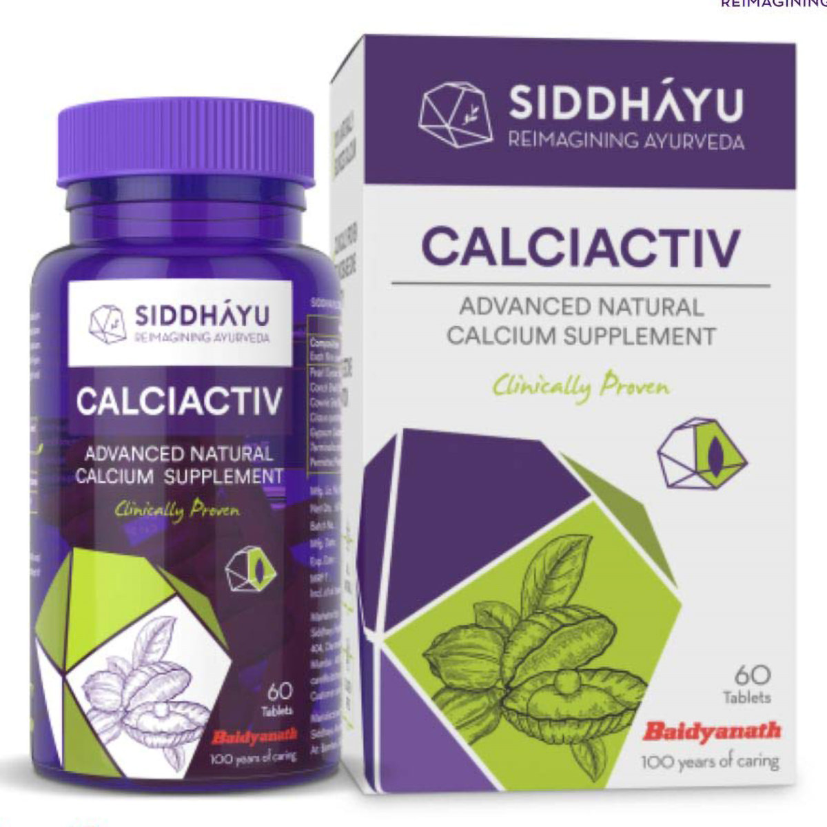 Siddhayu Calciactiv Advanced Natural Calcium Supplement, 60 Tablets, Pack of 1 Siddhayu Calciactiv Advanced Natural Calcium Supplement, 60 Tablets, Pack of 1