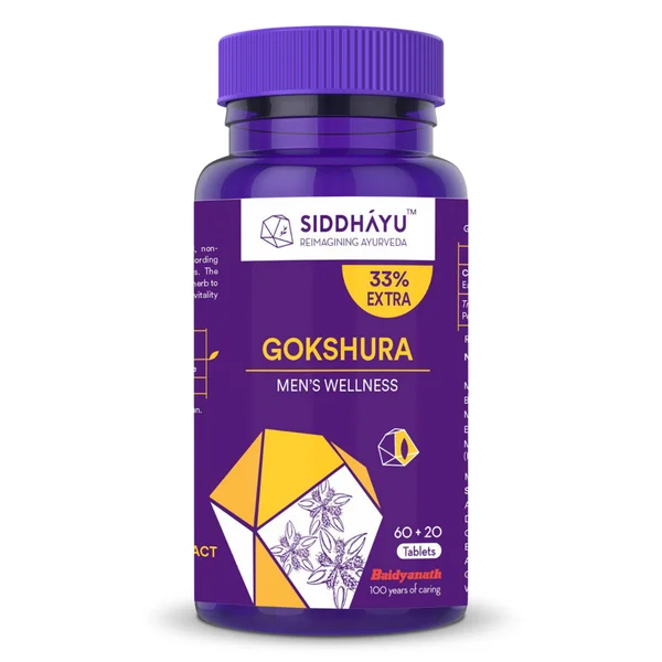 Siddhayu Gokshura for Men's Wellness, 80 Tablets, Pack of 1