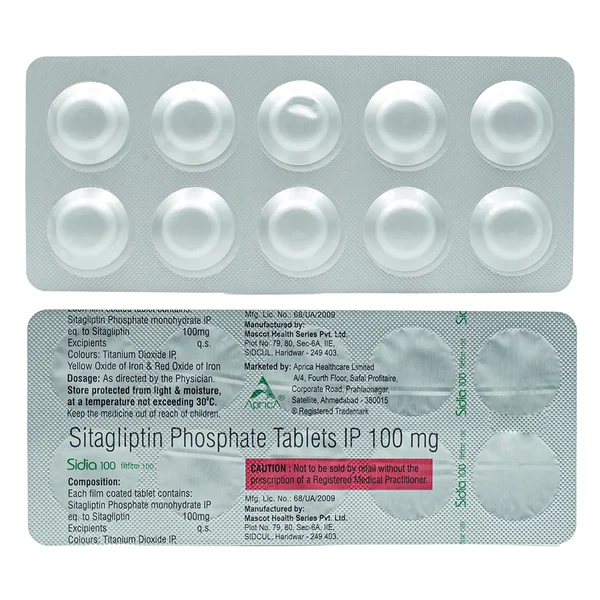 Sidia 100 Tablet 10's, Pack of 10 TabletS