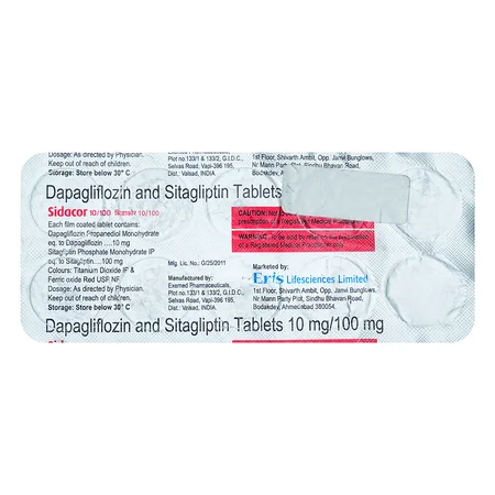 Sidacor 10 mg/100 mg Tablet 10's