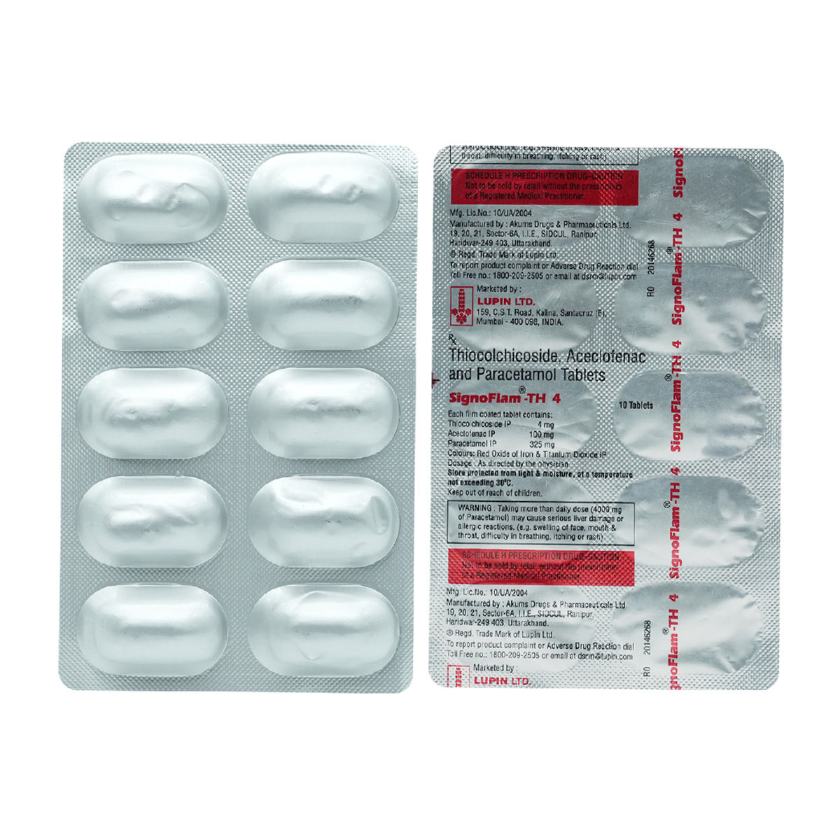 Signoflam-TH 4 Tablet 10's Price, Uses, Side Effects, Composition ...