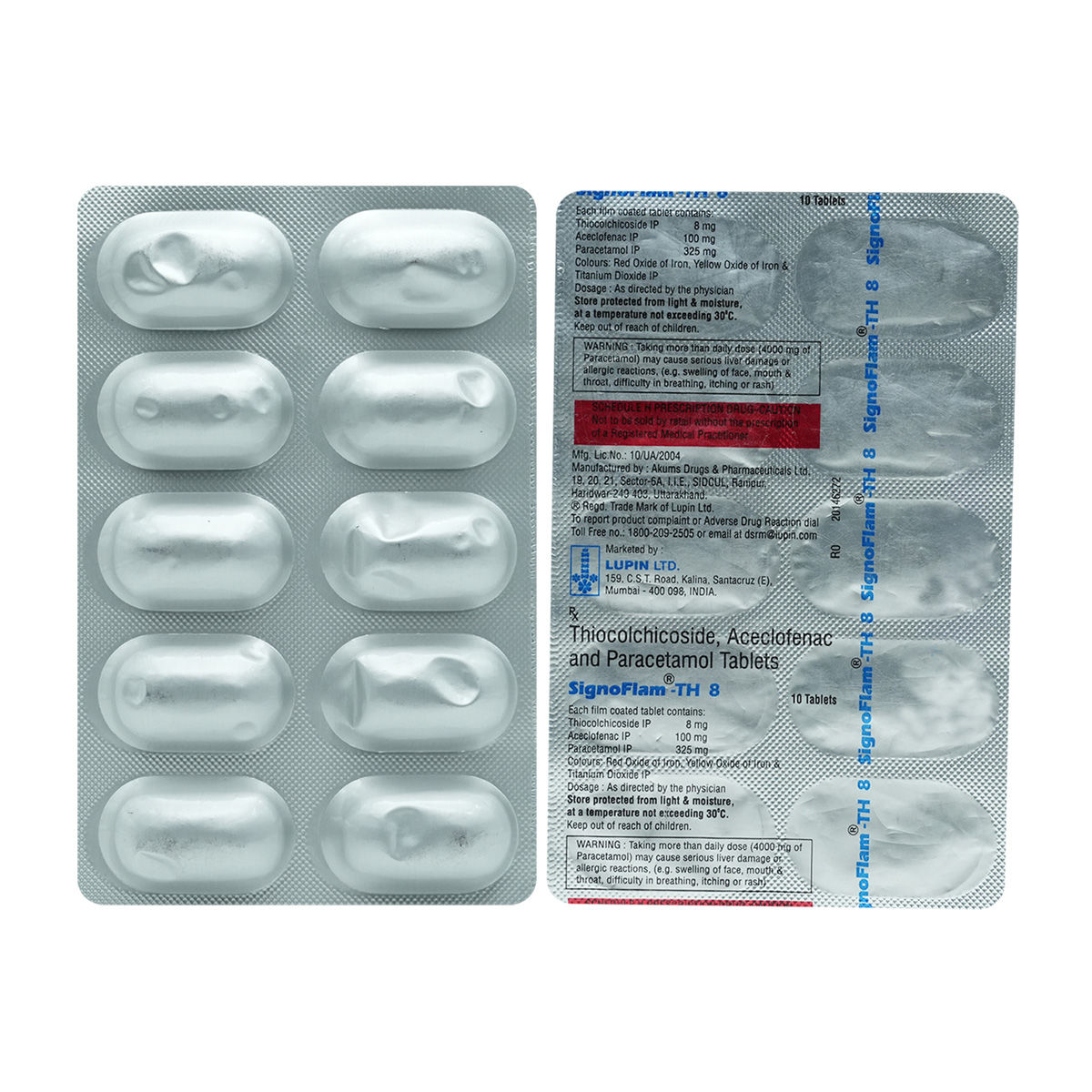 Signoflam TH 8 Tablet | Uses, Side Effects, Price | Apollo Pharmacy