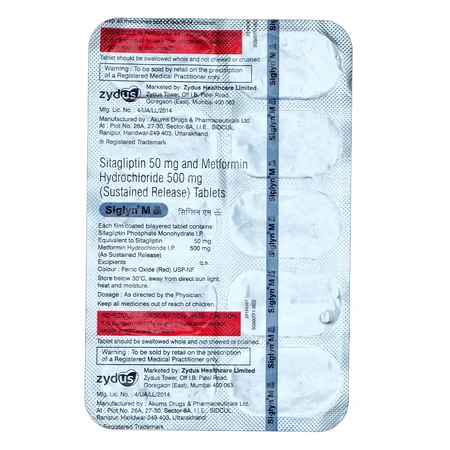 Siglyn M 50 mg/500 mg Tablet 10's