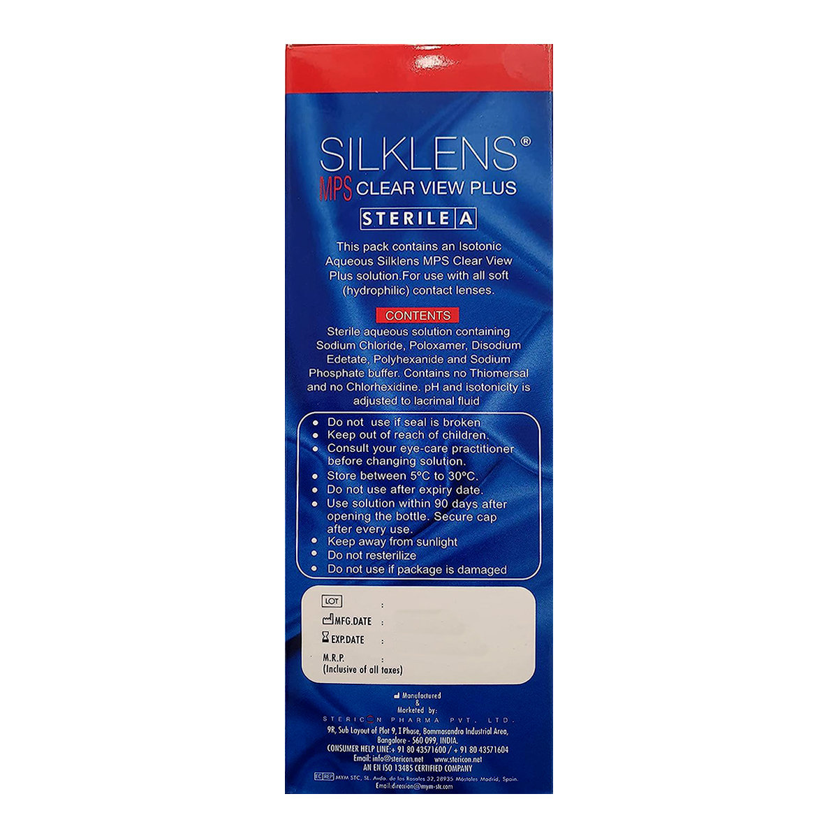Silklens MPS Clear View Plus Multi-Purpose Solution 360 ml | For Soft Contact Lense, Pack of 1 Silklens MPS Clear View Plus Multi-Purpose Solution 360 ml | For Soft Contact Lense, Pack of 1