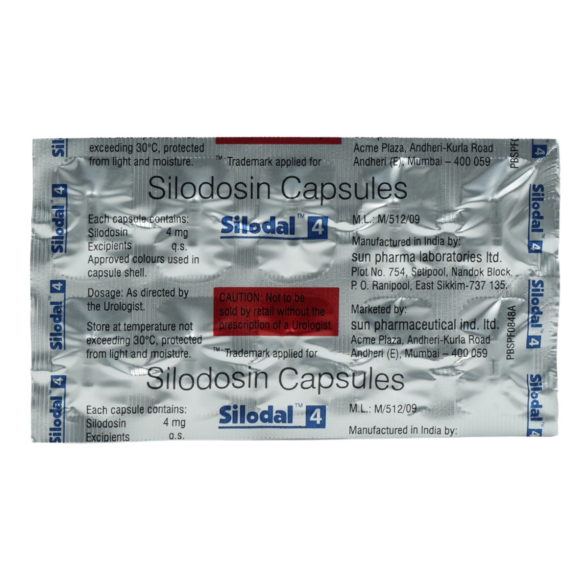 Silodal 4 Capsule 10's, Pack of 10 CAPSULES Silodal 4 Capsule 10's, Pack of 10 CAPSULES