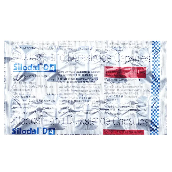 Silodal D 4 mg Capsule 10's, Pack of 10