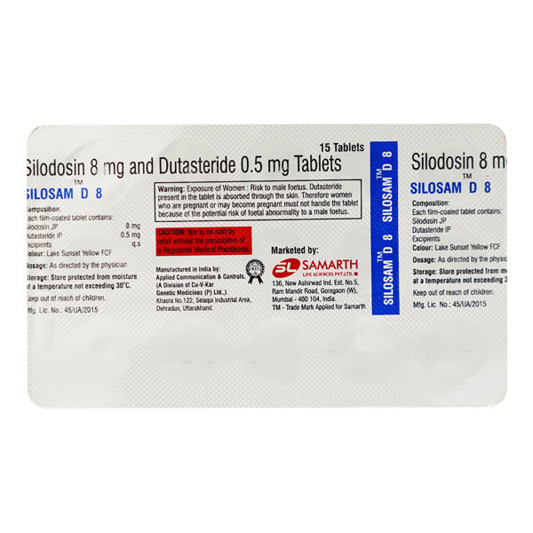 Silosam D 8 mg Tablet 15's, Pack of 15 Silosam D 8 mg Tablet 15's, Pack of 15