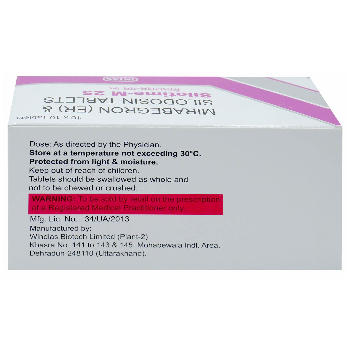 Silotime-M 25 Tablet 10's, Pack of 10 TABLETS Silotime-M 25 Tablet 10's, Pack of 10 TABLETS