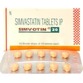 Simvotin 20 Tablet 10's, Pack of 10 TABLETS