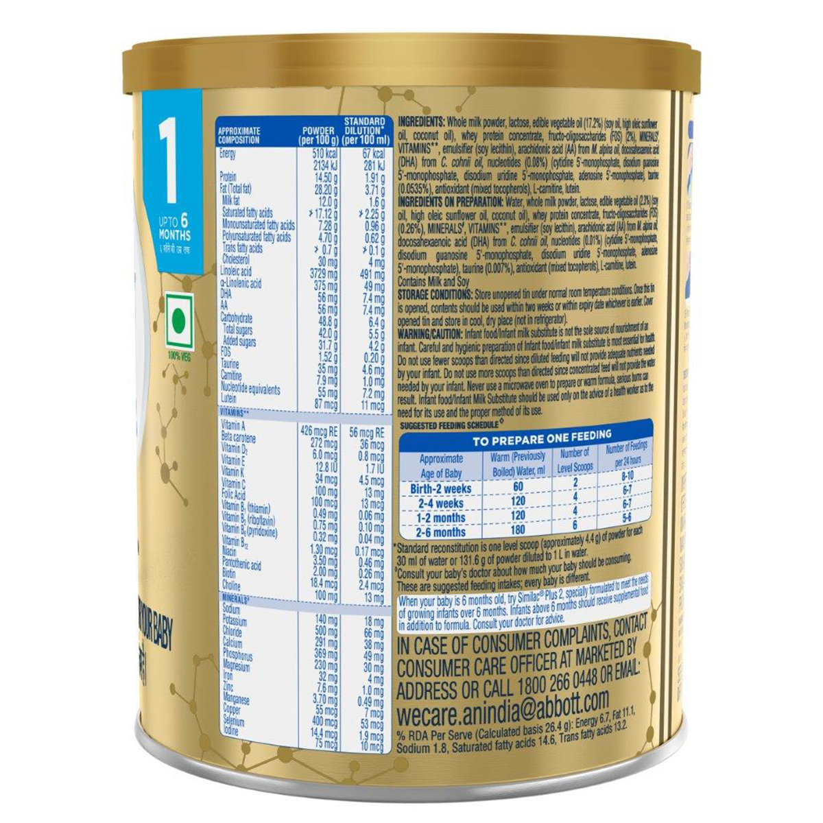 Similac Plus Infant Formula Stage 1 Powder, 400 gm, Pack of 1 Similac Plus Infant Formula Stage 1 Powder, 400 gm, Pack of 1