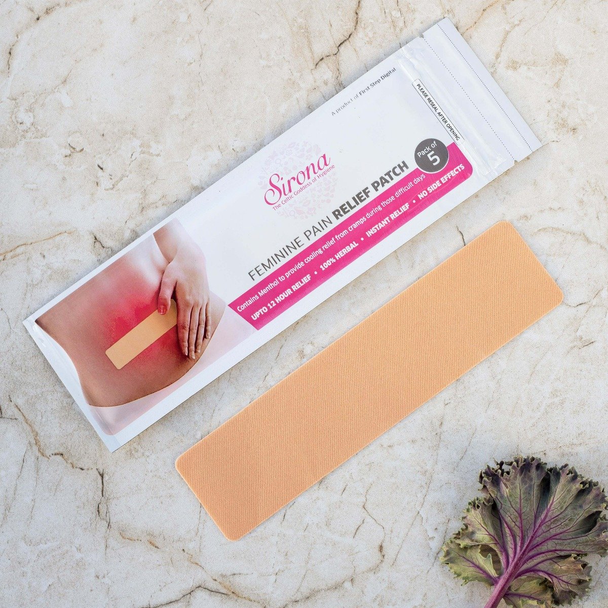 Sirona Feminine Pain Relief Patches, 5 Count, Pack of 1 Sirona Feminine Pain Relief Patches, 5 Count, Pack of 1