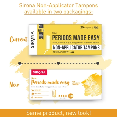 Sirona Now Periods Made Easy Heavy Flow Tampons, 20 Count, Pack of 1