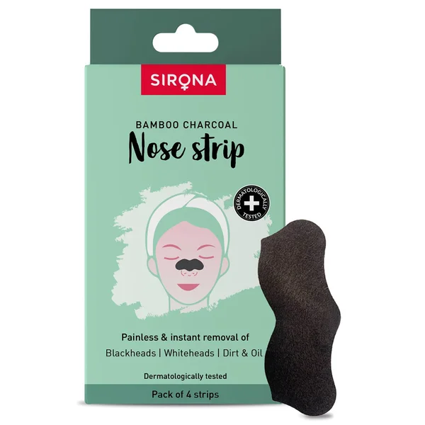 Sirona Bamboo Charcoal Nose Strip, 4 Count
