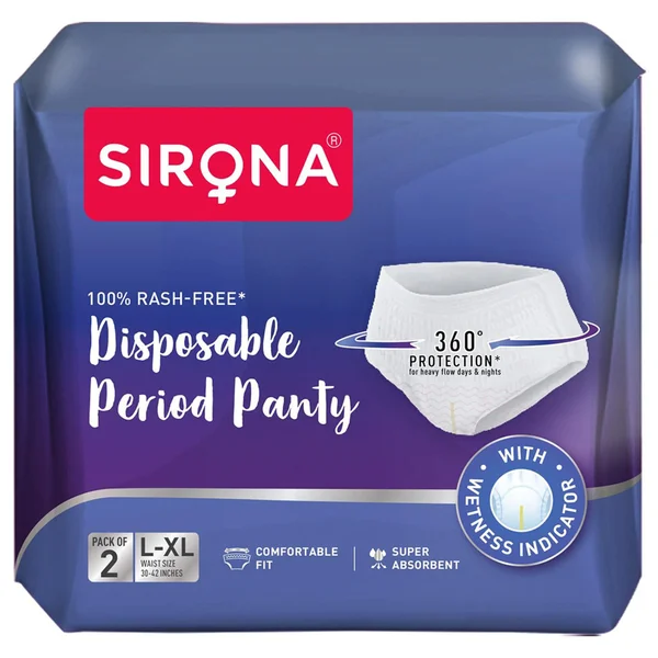 Sirona Disposable Period Panty L-XL, 2 Count