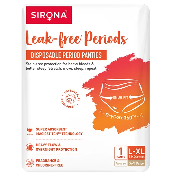 SIRONA DISPOSABLE PERIOD PANTIES L-XL 1'S (SAMPLE)