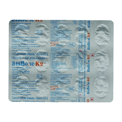 Sisbone-K2 Softgel Capsule 15's, Pack of 15 CapsuleS