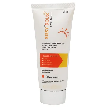 Sissy Doux Spf 50 Pa ++++ Sunscreen Gel 50 gm