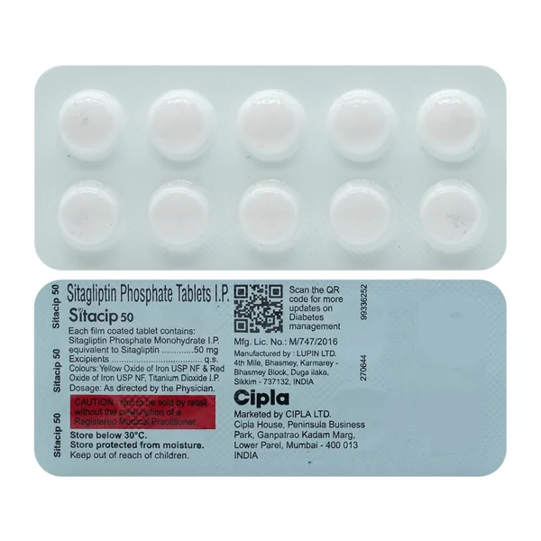 Sitacip 50 mg Tablet 10's, Pack of 10 TabletS