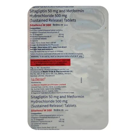 Sitahenz-M 500 Tablet 10's