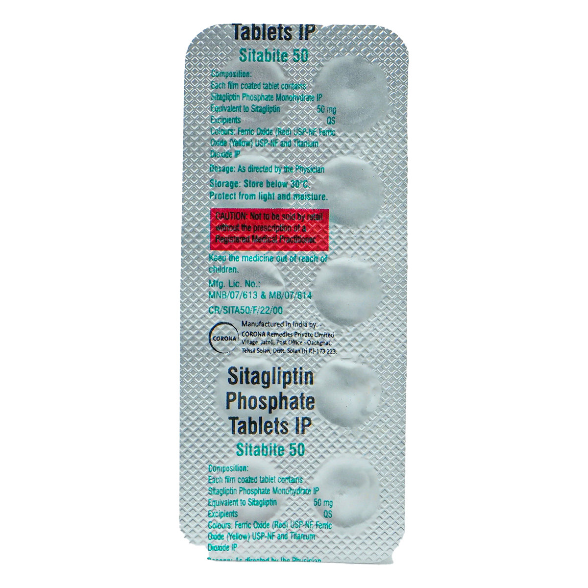 Sitabite 50 mg Tablet 10's, Pack of 10 TabletS Sitabite 50 mg Tablet 10's, Pack of 10 TabletS