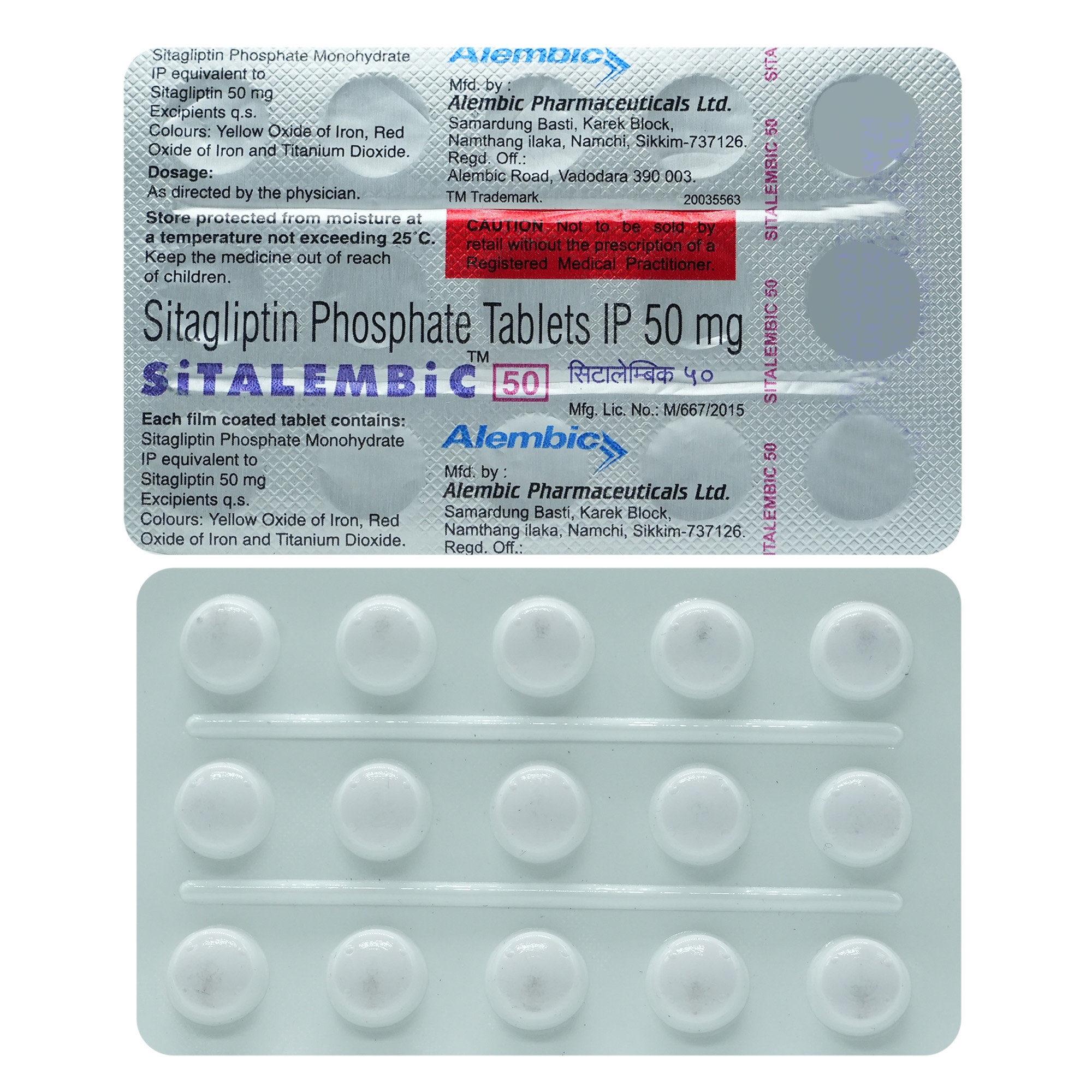 Sitalembic 50 Tablet 15's, Pack of 15 TabletS Sitalembic 50 Tablet 15's, Pack of 15 TabletS