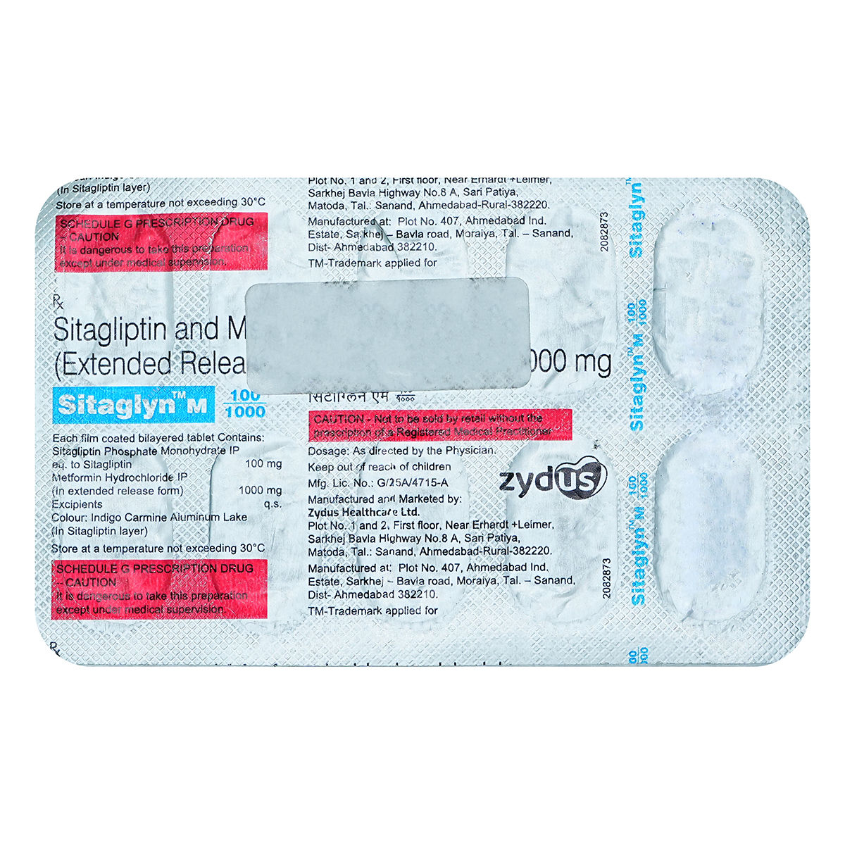 Sitaglyn M 100/1000 mg Tablet | Uses, Side Effects, Price | Apollo Pharmacy