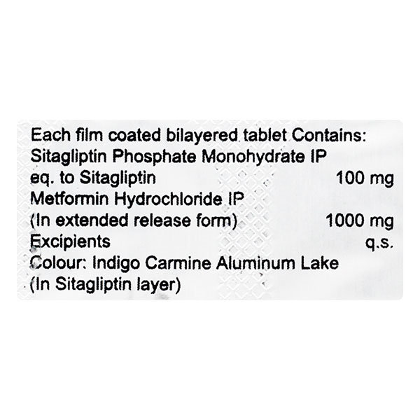 Sitaglyn M 100 mg/1000 mg Tablet 10's, Pack of 10 TabletS Sitaglyn M 100 mg/1000 mg Tablet 10's, Pack of 10 TabletS