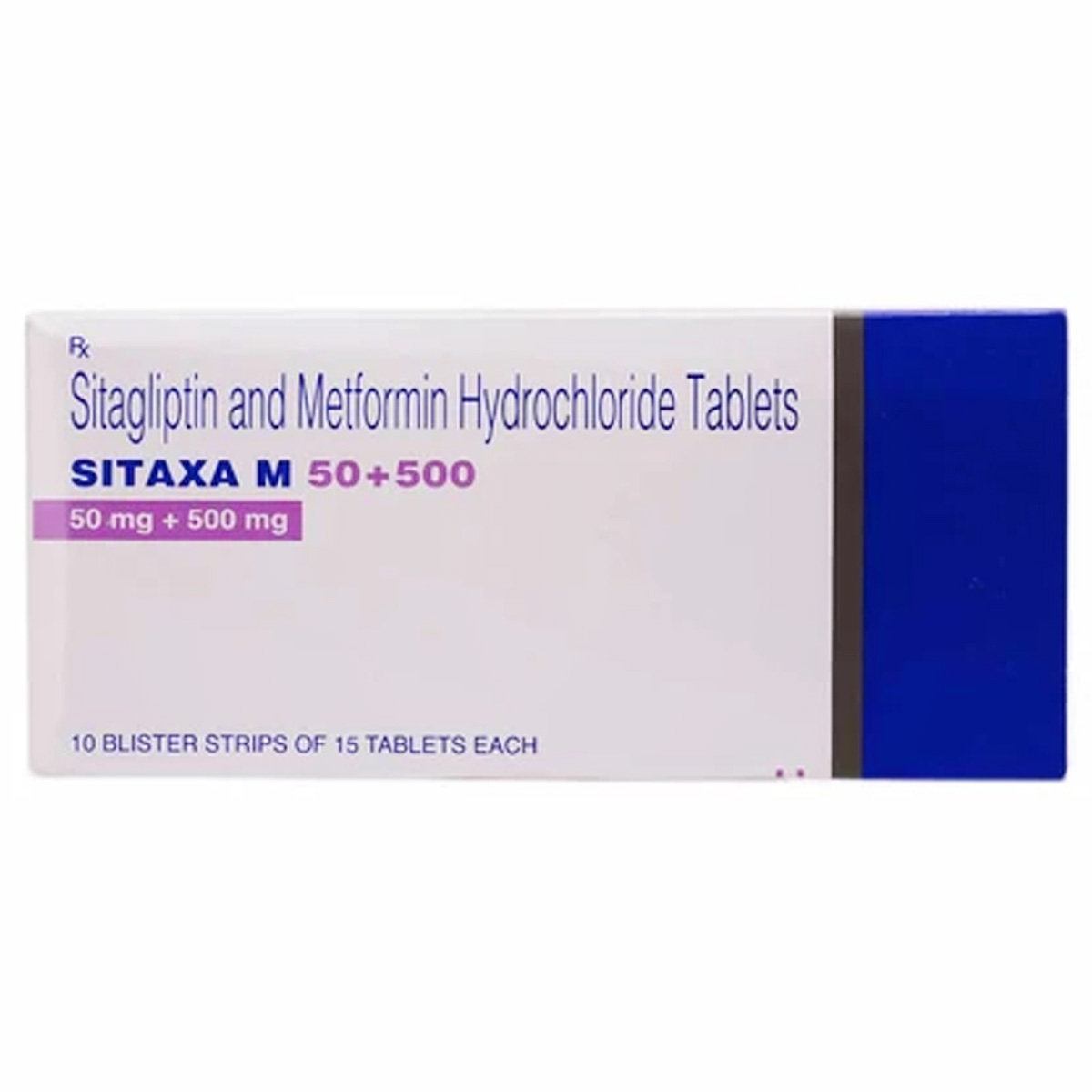 Sitaxa M 50 mg/500 mg Tablet 15's, Pack of 15 TabletS Sitaxa M 50 mg/500 mg Tablet 15's, Pack of 15 TabletS
