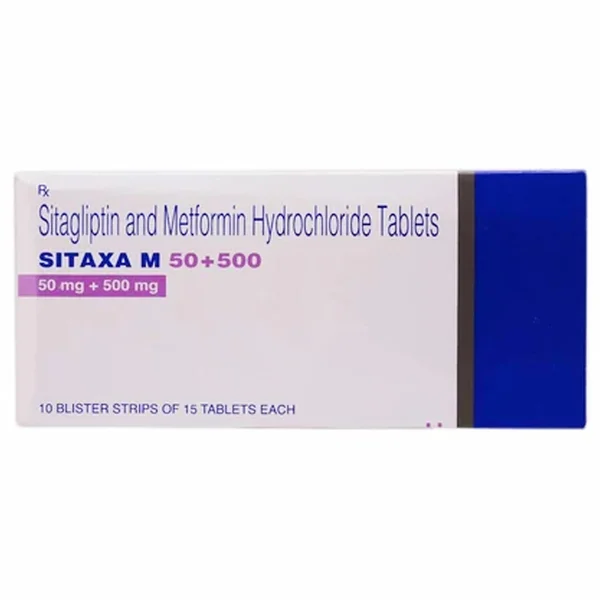 Sitaxa M 50 mg/500 mg Tablet 15's, Pack of 15 TabletS