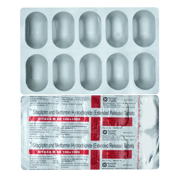 Sitaxa M XR 100 mg/1000 mg Tablet 10's, Pack of 10 TabletS