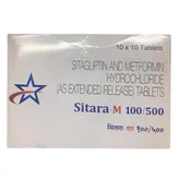 Sitara M 100/500 mg Tablet 10's, Pack of 10 TabletS