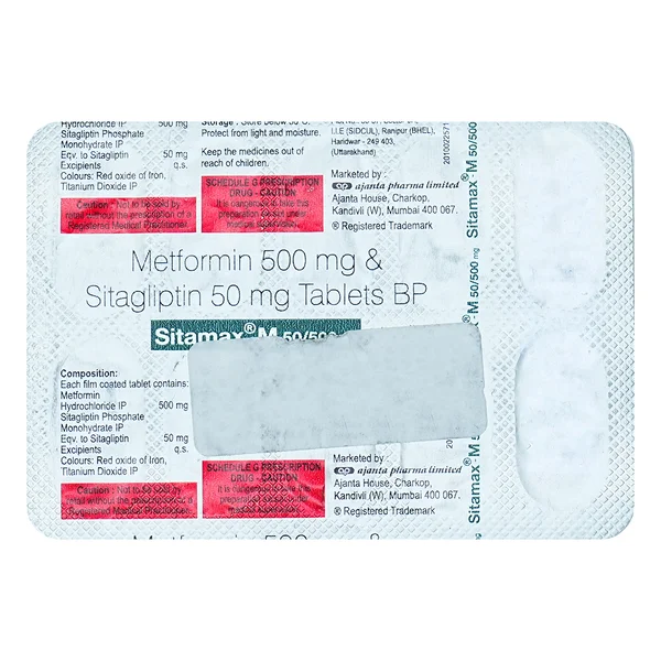 Sitamax M 50 mg/500 mg Tablet 10's