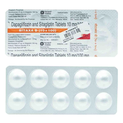 Sitaxa D 10 mg/100 mg Tablet 10's, Pack of 10 TabletS