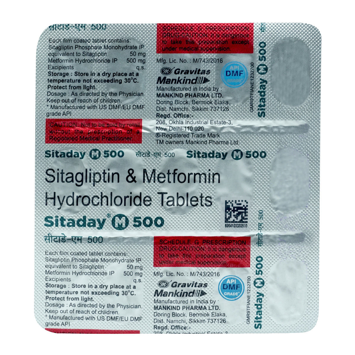 Sitaday M 500 Tablet 15's Price, Uses, Side Effects, Composition ...