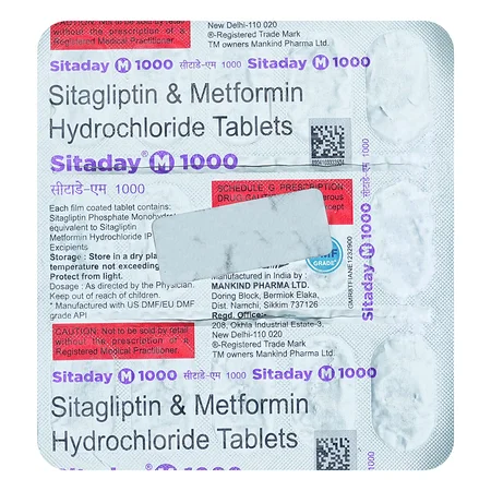 Sitaday M 1000 Tablet 15's