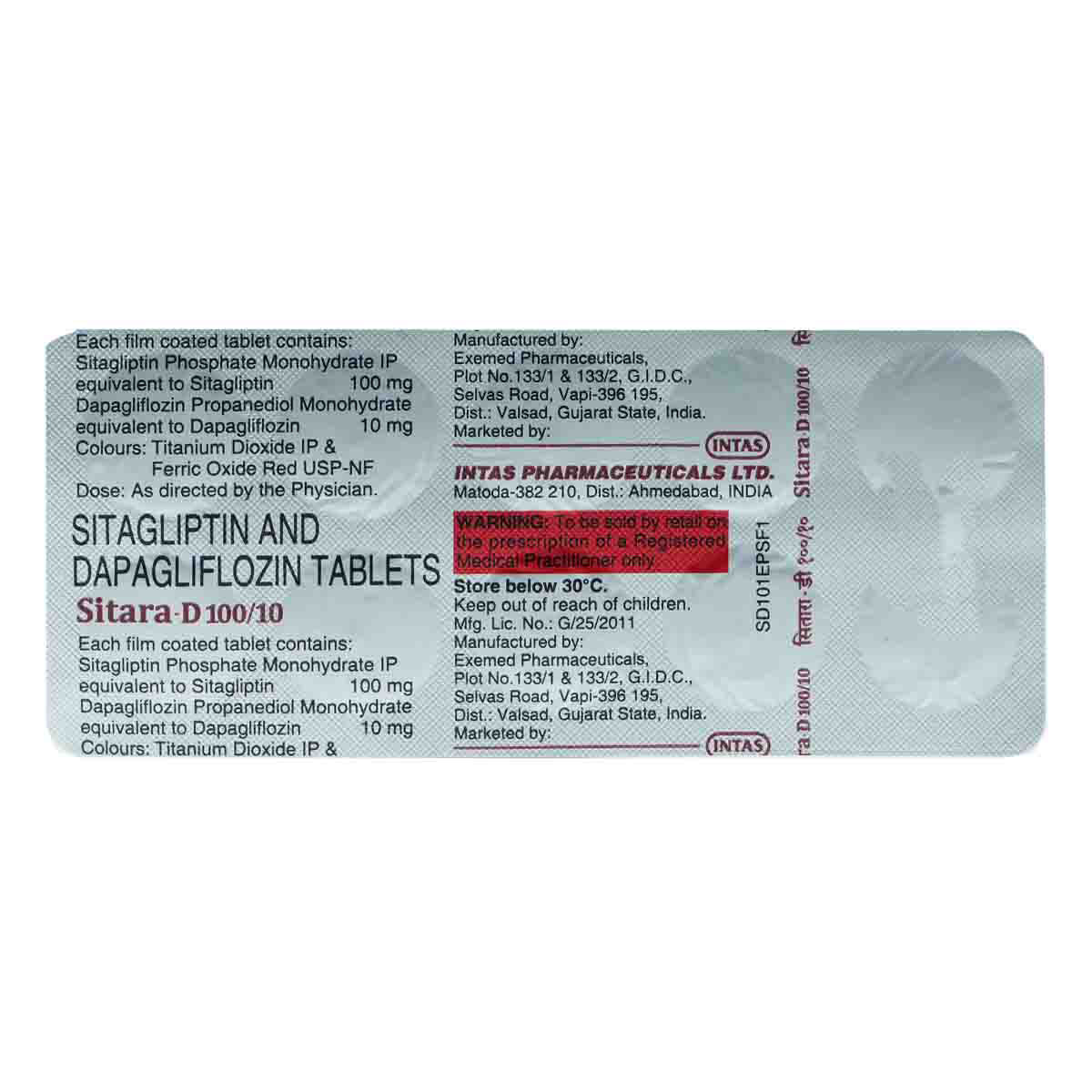 Sitara D 100/10 mg Tablet 10's Price, Uses, Side Effects, Composition ...