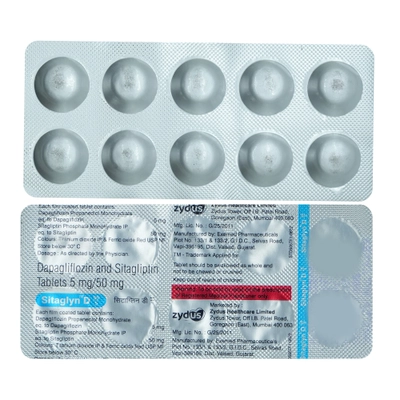 Sitaglyn-D 50 mg/5 mg Tablet 10's, Pack of 10 TabletS