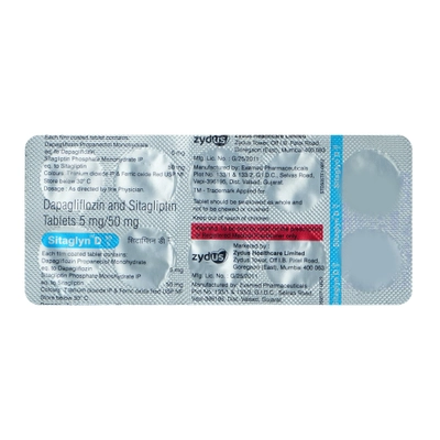 Sitaglyn-D 50 mg/5 mg Tablet 10's, Pack of 10 TabletS