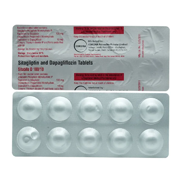 Sitabite D 100 mg/10 mg Tablet 10's, Pack of 10