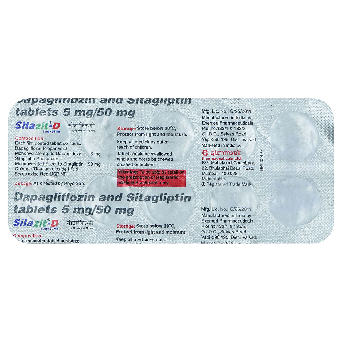 Sitazit D 5/50 mg Tablet | Uses, Side Effects, Price | Apollo Pharmacy