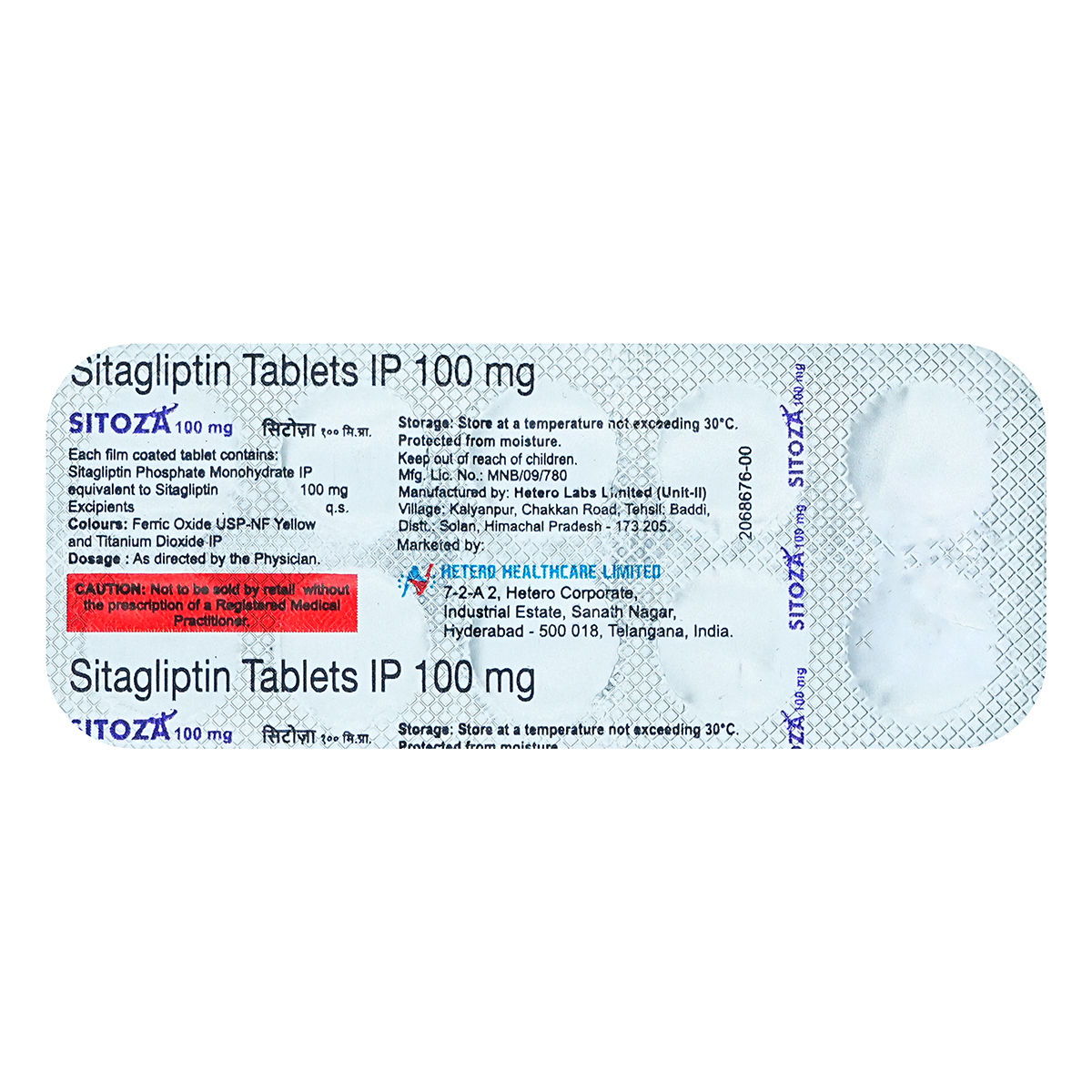 Sitoza 100 Mg Tablet 