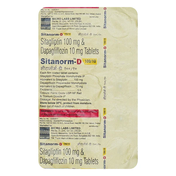 Sitanorm-D 100 mg/10 mg Tablet 15's