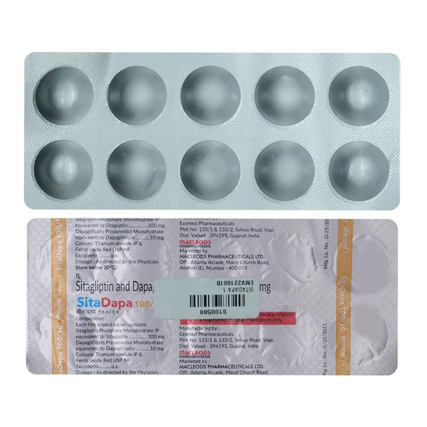 Sitadapa 100 mg/10 mg Tablet 10's